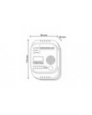Détecteur de monoxyde de carbone, alimenté par batterie, détecteur de gaz avec affichage et jauge de température