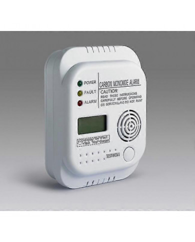Détecteur de monoxyde de carbone, alimenté par batterie, détecteur de gaz avec affichage et jauge de température