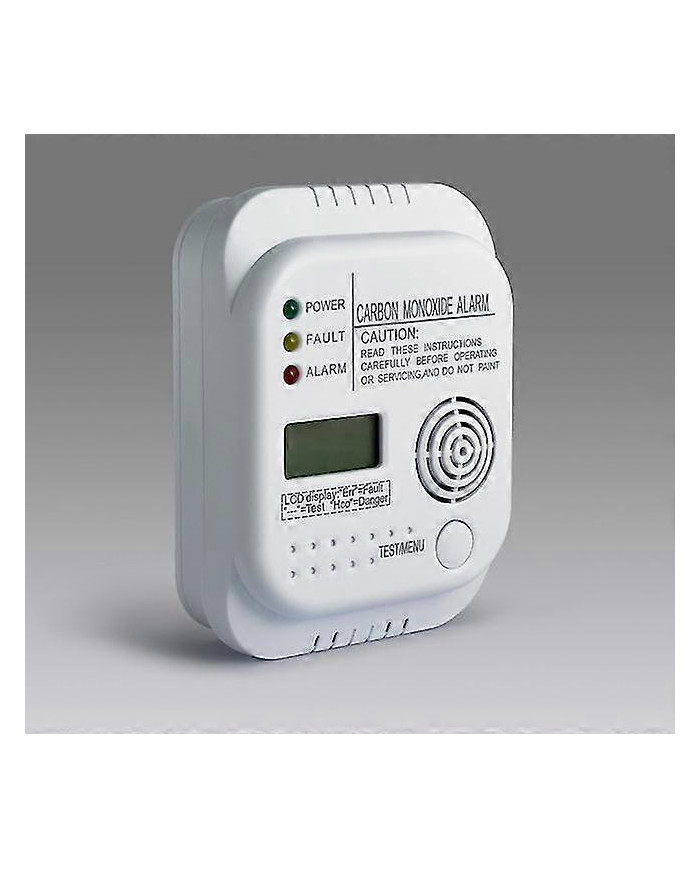 Détecteur de monoxyde de carbone, alimenté par batterie, détecteur de gaz avec affichage et jauge de température