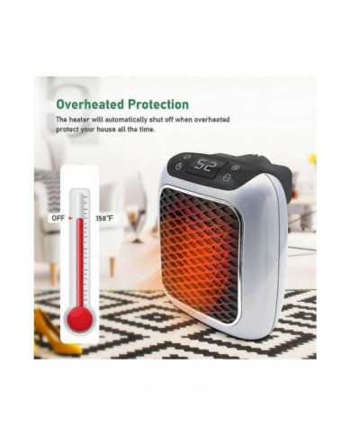 Mini radiateur soufflant, prise de radiateur soufflant, chauffage à prise, radiateur soufflant, 800 watts, prise [...]