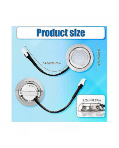 2 ampoules de hotte de cuisine, hotte de cuisinière en acier inoxydable lampe led de remplacement encastrée de la [...]