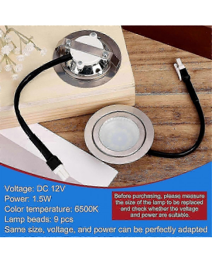 2 ampoules de hotte de cuisine, hotte de cuisinière en acier inoxydable lampe led de remplacement encastrée de la [...]