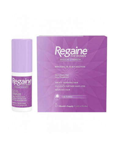 Regaine Pour les femmes Solution de croissance des cheveux et de perte de cheveux - 60ml 1 mois d’approvisionnement