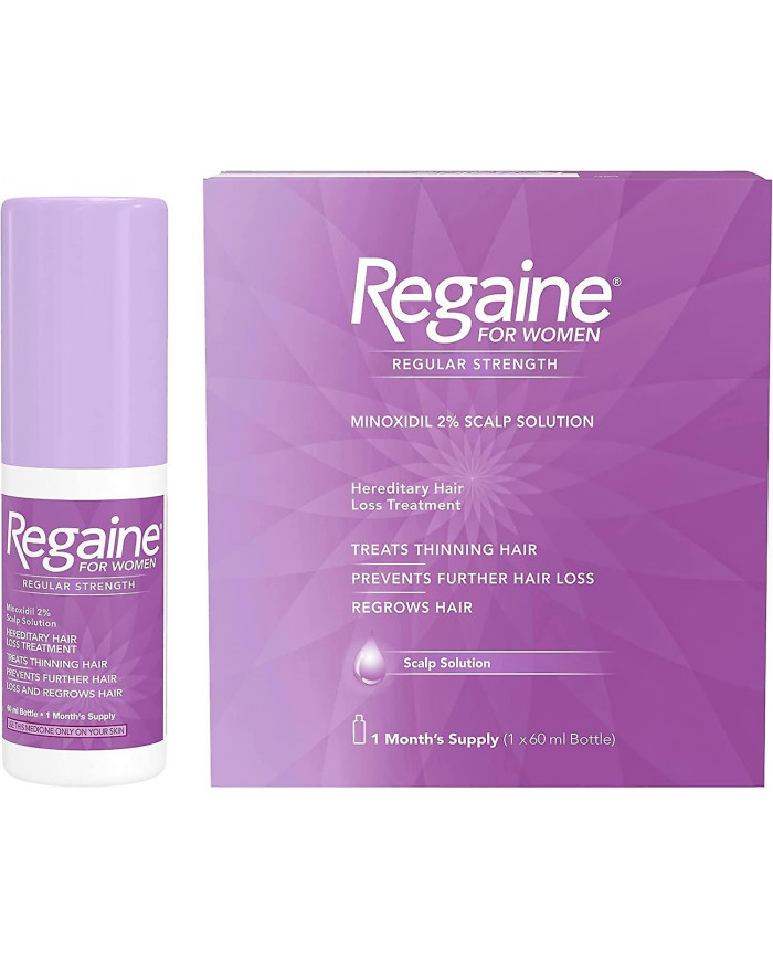 Regaine Pour les femmes Solution de croissance des cheveux et de perte de cheveux - 60ml 1 mois d’approvisionnement