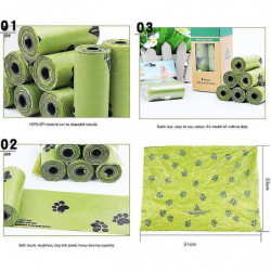 Sacs à excréments de chien biodégradables Sacs de déchets pour chiens Sacs à excréments zéro déchet Chien Chat [...]