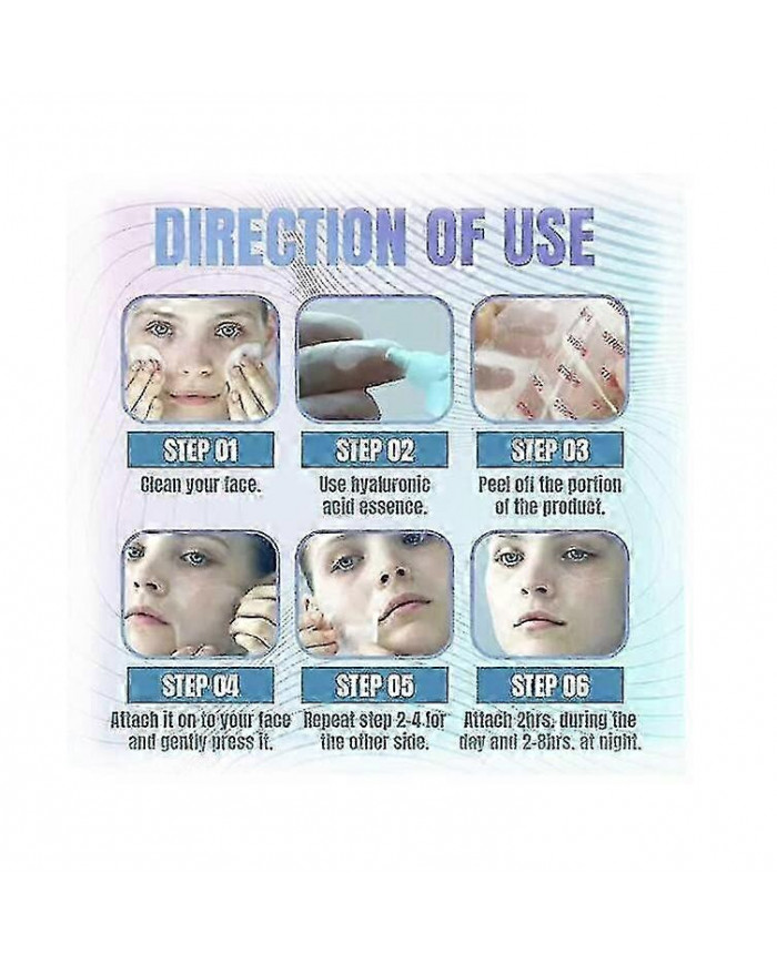 30pcs Microcristallin Sillons Nasogéniens Enlèvement Masque Visage Rides Enlèvement Masque Lift