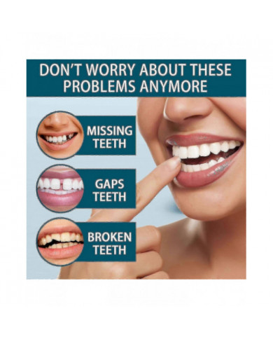 Dents de prothèse dentaire De fausses dents temporaires pour un sourire de confiance instantané, facettes [...]