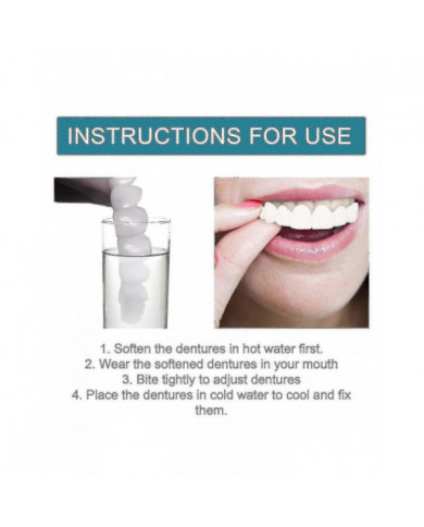 Dents de prothèse dentaire De fausses dents temporaires pour un sourire de confiance instantané, facettes [...]