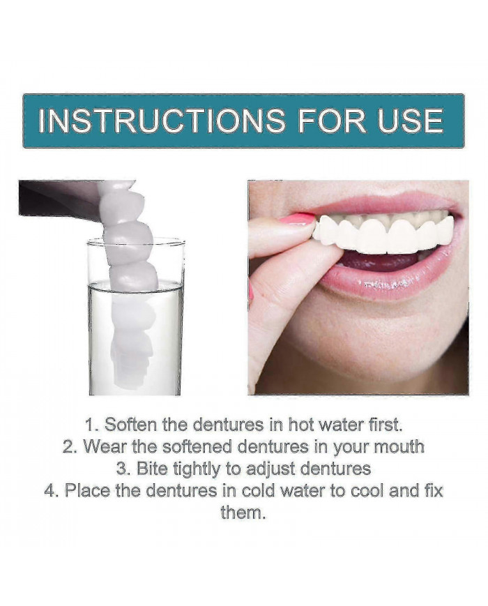 Dents de prothèse dentaire De fausses dents temporaires pour un sourire de confiance instantané, facettes [...]