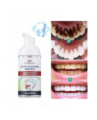 Menthe Dents Blanchiment Dentifrice Mousse Bicarbonate de Soude Pâte Mousse Tache Enlever