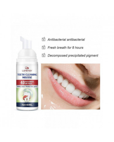 Menthe Dents Blanchiment Dentifrice Mousse Bicarbonate de Soude Pâte Mousse Tache Enlever