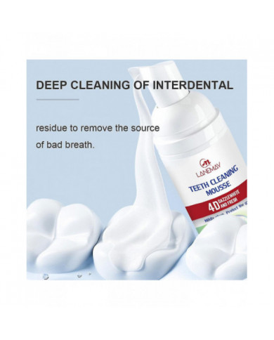 Menthe Dents Blanchiment Dentifrice Mousse Bicarbonate de Soude Pâte Mousse Tache Enlever