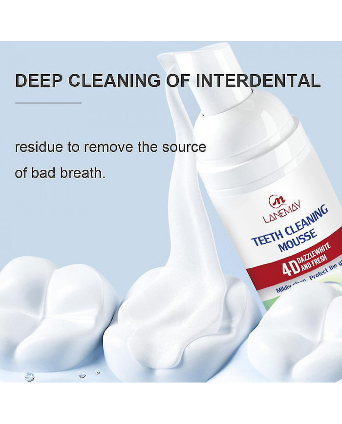 Menthe Dents Blanchiment Dentifrice Mousse Bicarbonate de Soude Pâte Mousse Tache Enlever