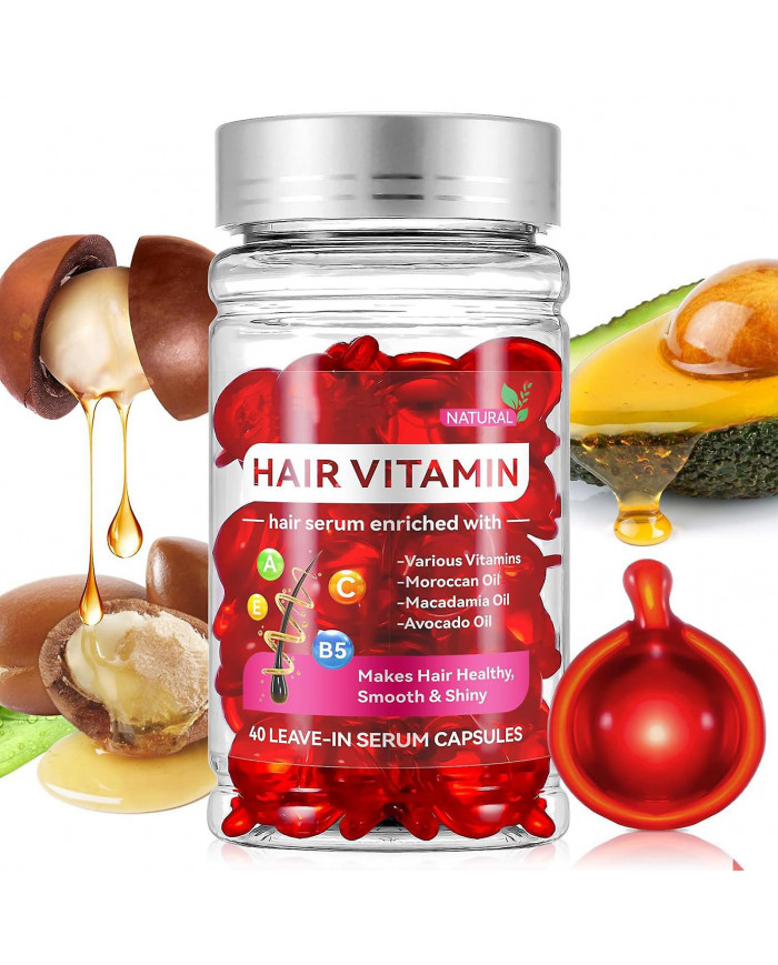 Vitamines Soins capillaires sans rinçage Essences Gélules Traitements capillaires sans lavage Sérum pour cheveux secs