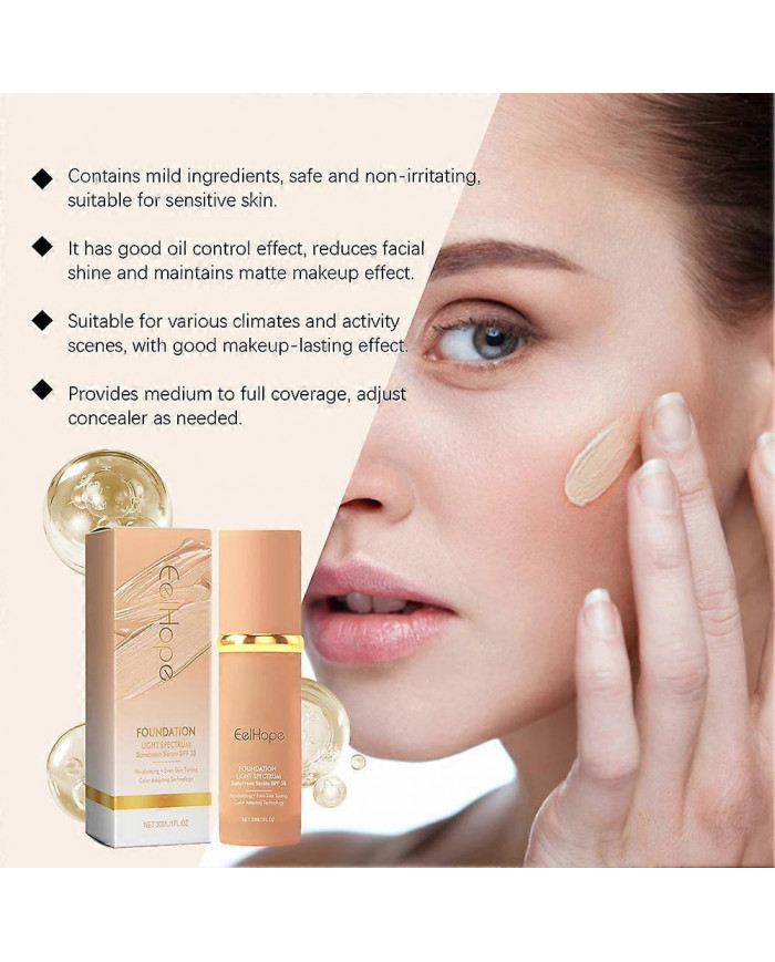 Biomimic-Fond de teint 4 en 1 Spectre lumineux Léger Couvrance sans défaut-Fond de teint Hydratant Longue Durée [...]