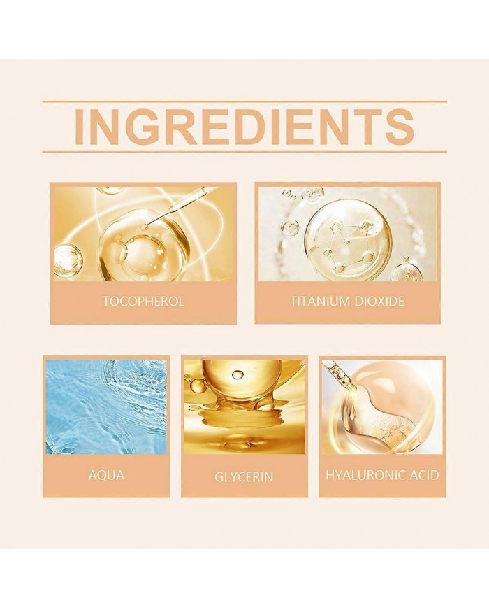 Biomimic-Fond de teint 4 en 1 Spectre lumineux Léger Couvrance sans défaut-Fond de teint Hydratant Longue Durée [...]