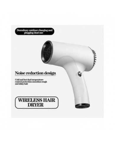 Sèche-cheveux rechargeable sans fil Sèche-cheveux portable chaud et froid pour les voyages en plein air