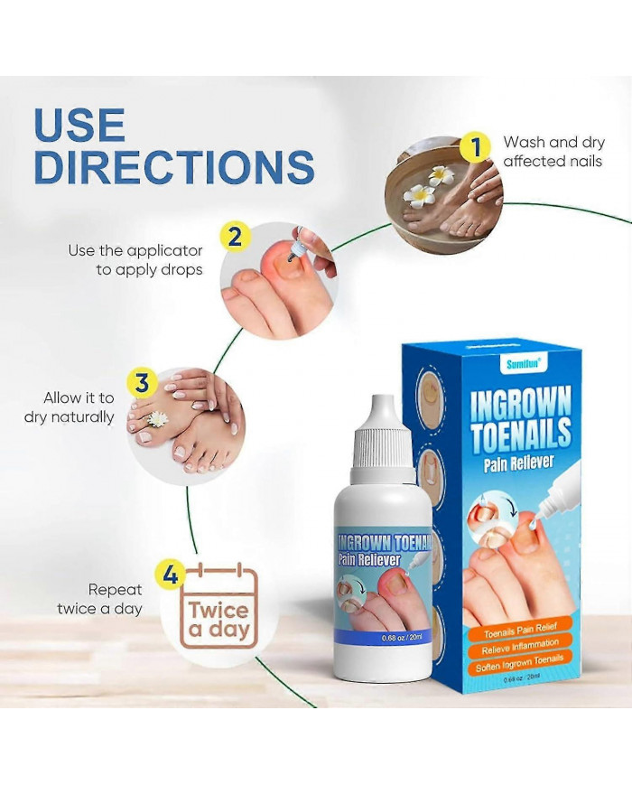 Traitement des ongles incarnés extra fort,Chute des ongles incarnés,Huile de soin des cuticules pour les ongles [...]