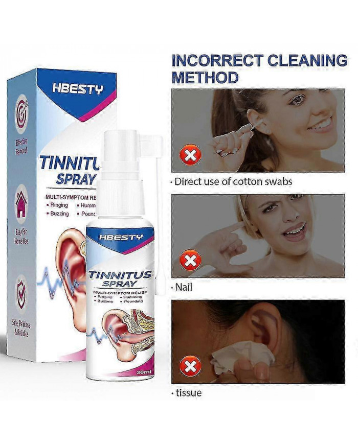 1-3pcs Spray de soulagement des acouphènes Gouttes d’oreille pour les oreilles bourdonnantes, spray anti- [...]
