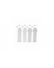 Pochette en cristal Silicone Spike Préservatifs pour Mâle Retard Ensemble Couverture Couple Jouets pour Un