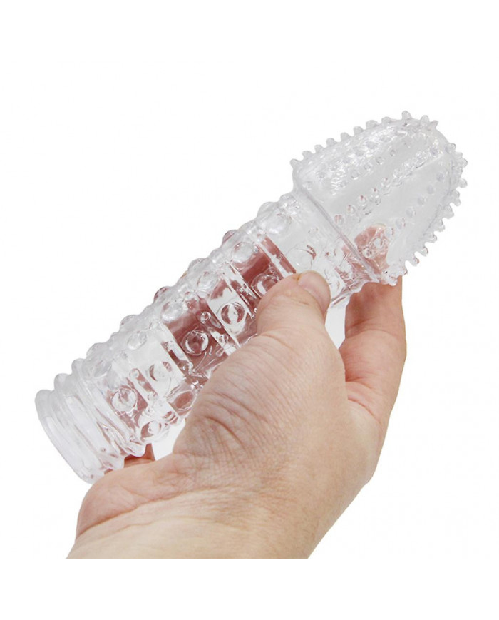 Pochette en cristal Silicone Spike Préservatifs pour Mâle Retard Ensemble Couverture Couple Jouets pour Un