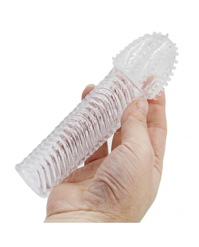 Pochette en cristal Silicone Spike Préservatifs pour Mâle Retard Ensemble Couverture Couple Jouets pour Un