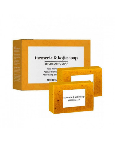 2x Savon au curcuma Blanchiment de la peau Taches brunes Éclaircissant Acné Curcuma-100g