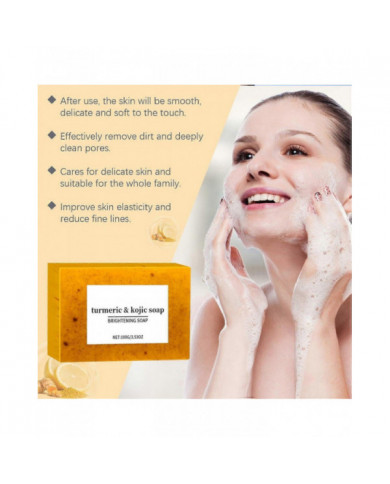 2x Savon au curcuma Blanchiment de la peau Taches brunes Éclaircissant Acné Curcuma-100g