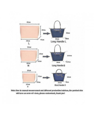 Felt Insert Bag Fits For Longchamp Handbag Liner Bag Felt Cloth Makeup Bag Support Travel Portable Insert Purse [...]