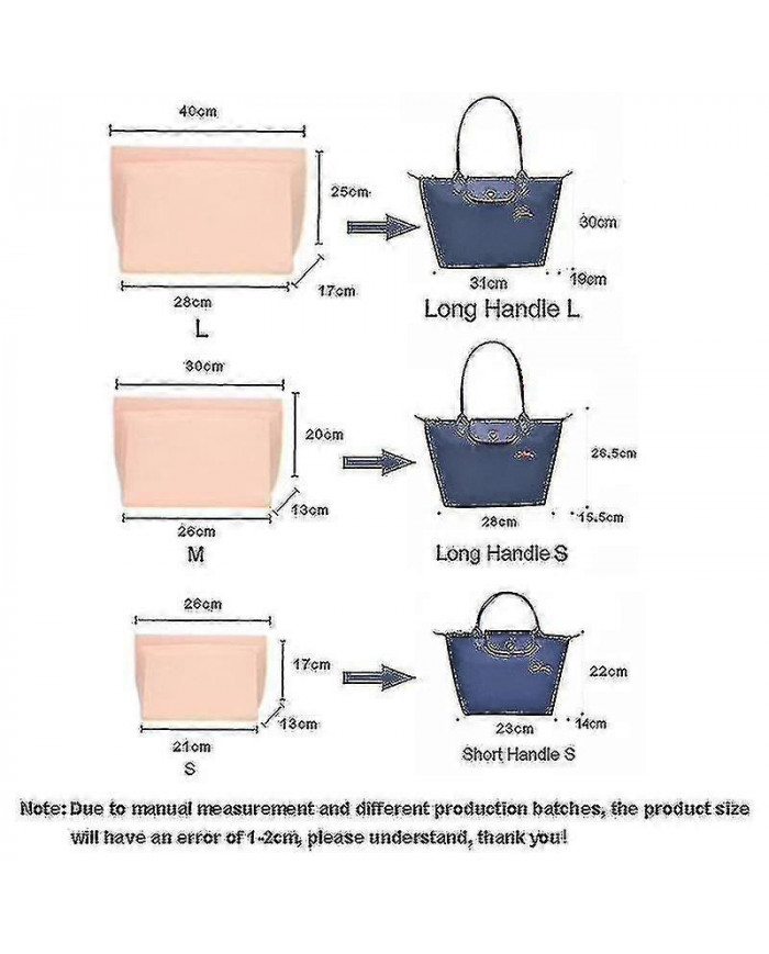 Felt Insert Bag Fits For Longchamp Handbag Liner Bag Felt Cloth Makeup Bag Support Travel Portable Insert Purse [...]