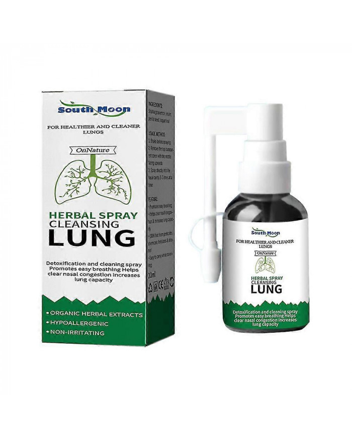 Spray nettoyant à base de plantes Lung Detox pour les fumeurs Effacer la congestion nasale Solution anti- [...]