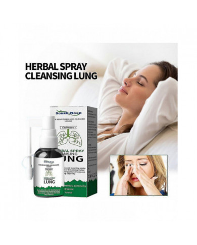 Spray nettoyant à base de plantes Lung Detox pour les fumeurs Effacer la congestion nasale Solution anti- [...]