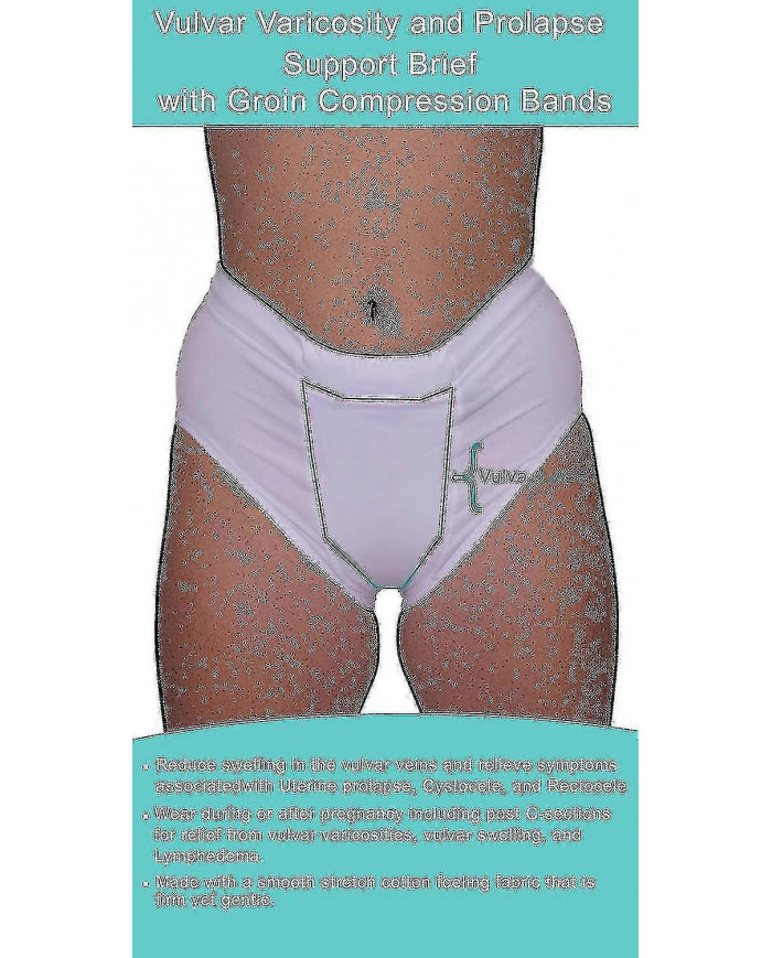 Culotte de soutien de la varicosité et du prolapsus ab-vulvaire avec bandes de compression de l’aine - 521