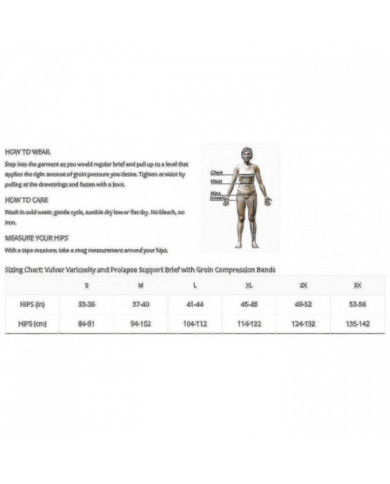 Culotte de soutien de la varicosité et du prolapsus ab-vulvaire avec bandes de compression de l’aine - 521