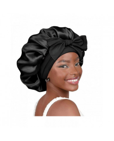 SQCLV Satin Bonnet Bonnet De Soie pour Dormir Double Couche Satin Doublé Bonnet De Cheveux avec Bande De Cravate [...]