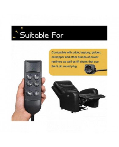 Télécommande à 6 boutons pour fauteuils inclinables 5 broches Lift Chair Combiné Contrôleur Contrôle manuel pour [...]