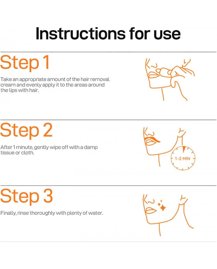 Crème dépilatoire pour le visage, épilation de la lèvre supérieure, crème dépilatoire extra douce, indolore et [...]