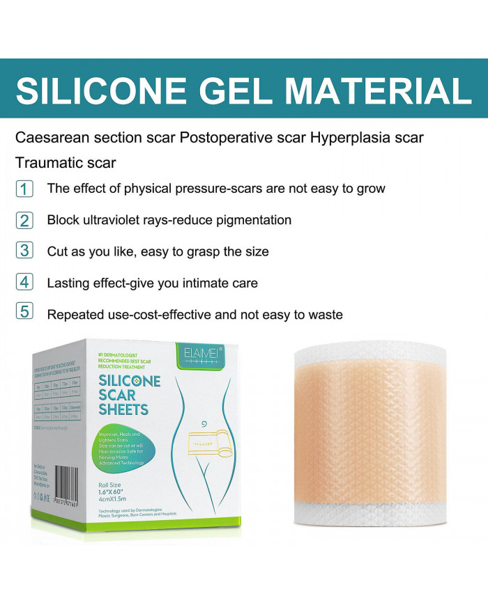 Huidverzorging Voor Het Gezicht Silicone Scar Patch, Silicone Scar Tape Roll, Silicone Scar Strip, Reusable Scar [...]