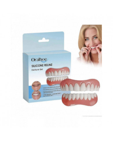 Silicone Reline Denture Set, False Teeth Set Soft Denture Reline Kit, Thermoplastic Denture Adhesive Reline