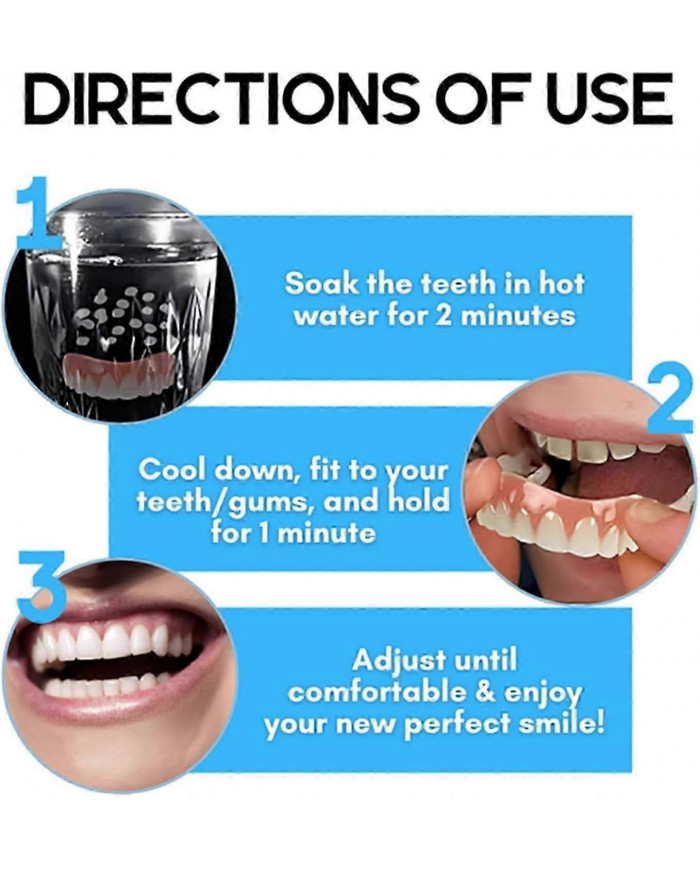 Silicone Reline Denture Set, False Teeth Set Soft Denture Reline Kit, Thermoplastic Denture Adhesive Reline