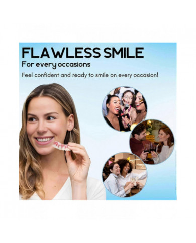 Silicone Reline Denture Set, False Teeth Set Soft Denture Reline Kit, Thermoplastic Denture Adhesive Reline