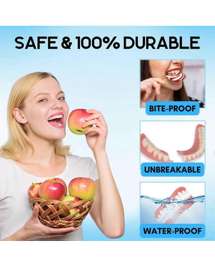 Silicone Reline Denture Set, False Teeth Set Soft Denture Reline Kit, Thermoplastic Denture Adhesive Reline