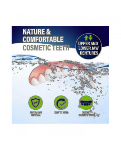 Ensemble de prothèses dentaires - Prothèses dentaires pour la mâchoire supérieure et inférieure pour un confort [...]