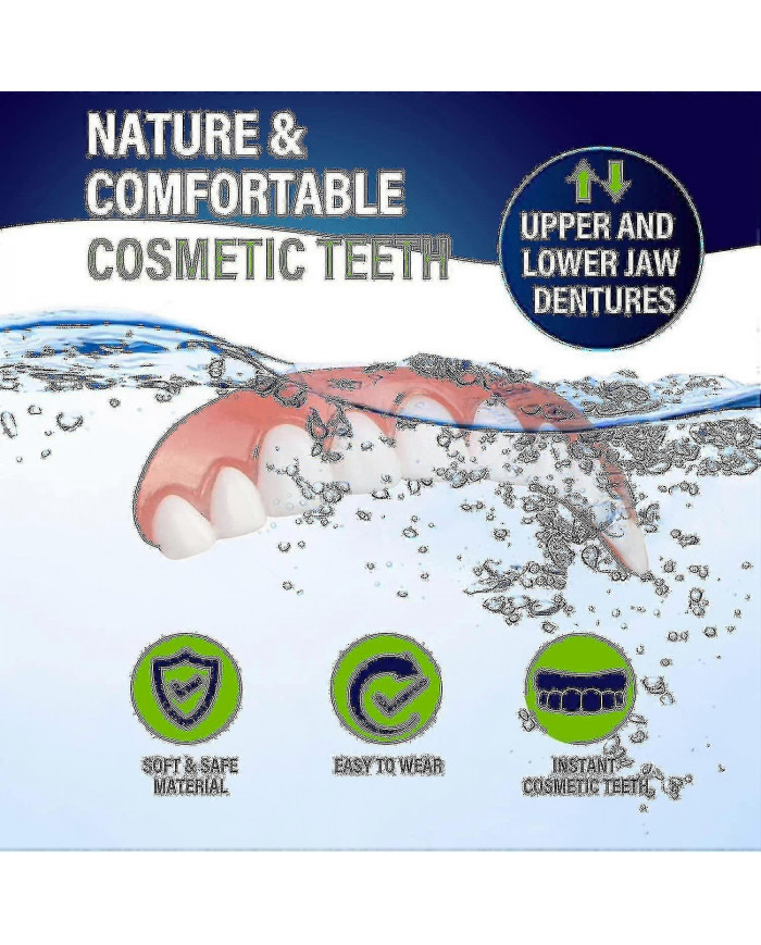 Ensemble de prothèses dentaires - Prothèses dentaires pour la mâchoire supérieure et inférieure pour un confort [...]