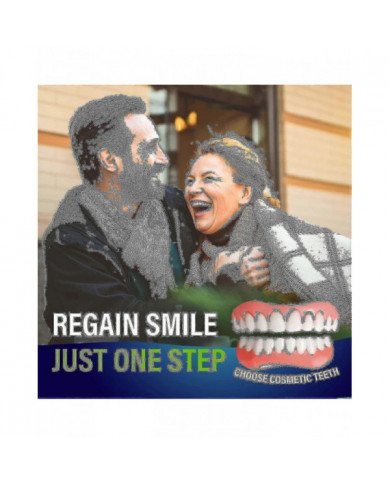 Ensemble de prothèses dentaires - Prothèses dentaires pour la mâchoire supérieure et inférieure pour un confort [...]