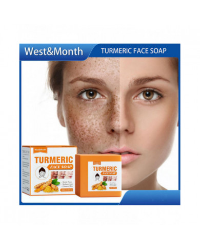 Savon nettoyant au curcuma Savon nettoyant exfoliant anti-âge naturel pour éclaircir les taches, effacer les [...]