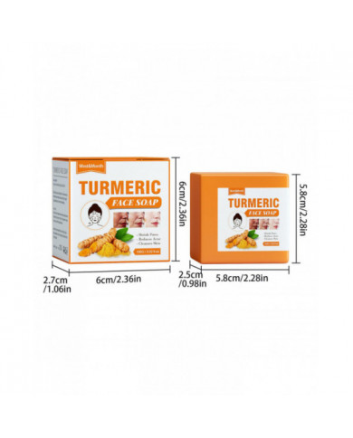 Savon nettoyant au curcuma Savon nettoyant exfoliant anti-âge naturel pour éclaircir les taches, effacer les [...]