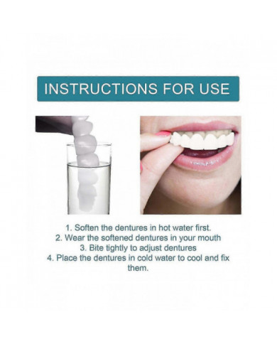 2x Prothèses amovibles réglables, facettes Prothèses dentaires Plus étuis pour prothèses dentaires, obturations [...]