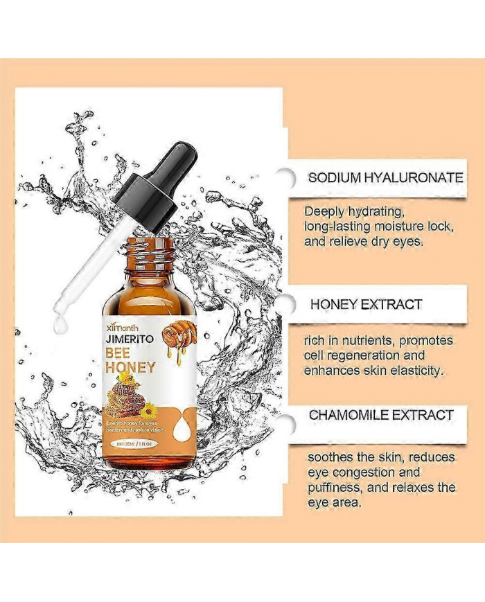 30ml Gouttes Oculaires au Miel Naturel Apaisant Inconfort Anti Fatigue Fournitures Liquides De Soins Oculaires