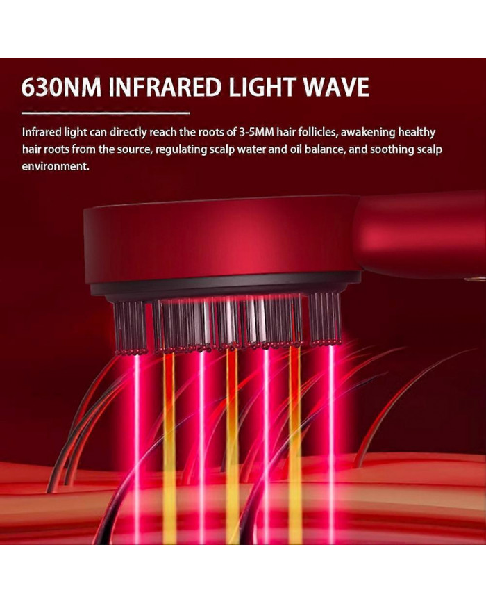 Peigne de massage électrique du cuir chevelu Shiatsu - Traitement de la croissance des cheveux par thérapie par la [...]